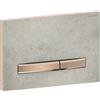 Geberit Placca di Comando Sigma 50 Square Effetto Cemento Con Tasti Oro Rosso Per Cassetta Geberit - 115.670.JV.2