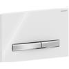 Geberit Placca di Comando Sigma 50 Square Bianca Lucida Con Tasti Cromo Per Cassetta Geberit - 115.788.11.2