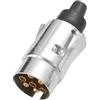 Feuunly Spina per Rimorchio 7 Poli Alluminio, 12V Impermeabile Connettori Rimorchio 7 Poli Metallo, per Trattore Rimorchio RV Barca Caravan Camion
