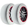 Start Set 2 Calze Da Neve Bianche | Taglia M| Omologate EN 16662-1 | In Tessuto | Adatte Per Auto - SUV - Veicoli Commerciali | Protezione Cerchi | Facili Da Montare | Misura Pneumatico All'interno