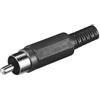 Oem Connettore Audio RCA Maschio in plastica, Nero