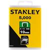 STANLEY, Pack de 5000 graffette tipo G (10 mm). 1-TRA706-5T | Acciaio zincato resistente alla corrosione e antiruggine, compatibile con graffatrici manuali ed elettriche