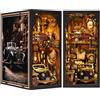 ETKVR Book Nook per Adulti, Casa Bambole in Miniatura, Puzzle 3D Booknook | con luce LED, kit diorama per decorazione libreria, regalo di Natale per compleanni