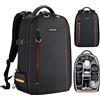 K&F CONCEPT Zaino per Fotocamera Professionale | Portatile, Multifunzionale, Leggera, Copertura Antipioggia, Antifurto Zip, Scomparto Laptop 14 Pollici, 18L, B08