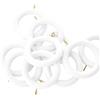 Merriway Bulk Hardware BH05957 Anelli per Bastoni per Tende, Bianco, Set di 10 Pezzi