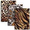 MA NASIR Quaderno a spirale con stampa di animali selvatici (20 x 28 cm) | Diario rilegato a spirale con copertina morbida resistente | Design assortito leopardo, serpente e tigre per scuola, ufficio
