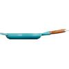 LE CREUSET Padella Evolution con manico in legno in ghisa vetrificata, diameter 28 cm, Blu Caribe, 20258281700422