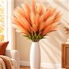 FALSKT 10 Pezzi Fiori Finti Pampas 95cm Pampas Decorative Arancione | Fiori Finti per Decorazioni, Erba di Pampa Artificiale Fiori Essiccati di Bunny Tails per Matrimoni, Feste Boho Arredamento