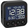 TFA Dostmann svelgia digitale Bingo 2.0, 60.2552.01, orologio radiocontrollato, con display invertito, due allarmi, funzione snooze, da comodino, nero