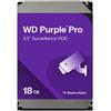 Western Digital HARD DISK SATA3 3.5 18000GB(18TB) WD181PURP WD 512mb cache 7200rpm PURPLE PRO videosorveglianza 24x7 - WD181PURP