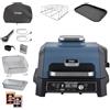 Ninja Woodfire Pro Connect XL, Barbecue Elettrico 7 in 1, Blu/Nero | Griglia, Affumicatore, Friggitrice ad Aria, Controllo con App, 2 Termometri, Copertura e Spazzola - OG901EUAMZ