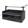 EL ZORRO ImEx EL Zorro 71508 - cassetto grill elevato, griglia in acciaio inox 63 x 75 x 42 cm, nero