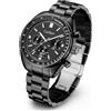 CADISEN Orologio al quarzo da uomo elegante casual business con cinturino in acciaio inox in vetro zaffiro