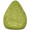 DS Produkte Pouf Lumaland Luxury Fluffy Pouf elegante in peluche intrecciato - Imbottitura 120L - Verde