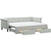 vidaXL Letto da giorno allungabile con cassetti grigio chiaro 80x200 cm in velluto