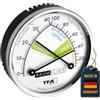 TFA Dostmann Thermometro Igrometro analogico Termoigrometro, 45.2024, con anello in metallo, misuratore di umidità, Multicolore