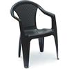 PRO GARDEN IPAE-PROGARDEN Sedia da Giardino Colore antracite - Modello Kora