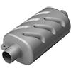 CAN-SB MARINE PLASTICS MARMITTA SILENZIATORE ORIZZONTALE PER MOTORI ENTROBORDO TUBO D.90 MM 5137701