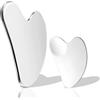 HiCycle2 Gua Sha Strumento per il viso in acciaio inox, massaggio linfatico drenante per viso, mento e mascella, strumento guasha per la tensione muscolare, la cura della pelle (argento)