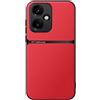 Kepuch Cover per Honor 400 (China) - Custodia Case Piastra Metallica Incorporata Litchi Grano - Rosso