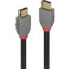 Lindy - Cavo HDMI 2.1 Anthra Line 0.5m, Cavetto High Speed 10k@120Hz 3D 1080p HDCP 2.3 144Hz HDR Certificato ARC, CEC, ATC, Compatibile con TV, Monitor, Xbox, PS4, PS5, Blu-ray, Soundbar con Ethernet