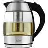 Zilan Bollitore in vetro con filtro, luce LED blu, capacità 1,8 litri, base rotante a 360°, protezione contro l'ebollizione a secco, 2200 Watt