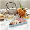 DOITOOL - Vassoio da portata a forma di albero di Natale per dessert, piatti sezionali per frutta e antipasto per patatine fritte, condimenti, feste di Natale (azzurro)