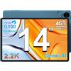 TABLET 14 POLLICI 2.2K GAMING HELIO G100 OCTA CORE 2.2GHZ ANDROID WIFI 4G