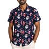 King Kameha Funky Camicia-Hawaiana Uomo Manica-Corta Natale X-mas Bastoncino-di-Zucchero Unisex