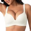 Fittingirls Reggiseno Donna - Senza Ferretto Seamless Scollo a V Profondo Push Up, Cinghie Regolabili con Sostegno Alto, Comodo per Uso Quotidiano