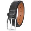 VRLEGEND Cintura Uomo Cinture per Abiti Vestito Elegante Lavoro Cinta Pelle 3.5CM,Regali da Uomo