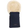 CHRIST Sacco OSLO per carrozzina in pelle di agnello medicale naturale di WERNER CHRIST BABY - adatto anche per marsupi, seggiolini e passeggini (78 cm x 33 cm) - in blu navy