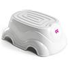 OKBABY Herbie Pedana Sgabello Alzabimbo con Gomma Antiscivolo per Bambini, Bianco