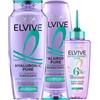 L'Oreal Paris L'Oréal Paris Elvive Kit Purificante, Per Capelli Grassi, Siero Anti-Sebo, Shampoo Anti-Impurità, e Balsamo Reidratante, Con Acido Salicilico e Ialuronico, Hyaluronic Pure, 120 ml, 250 ml, 250 ml