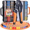 Preciva Pinza Crimpatrice con1520pezzi,Capicorda Da 0,08-16mm² ，Pinza Capicorda Regolabili，Puntalini Elettrici,Crimpatrice Puntalini，Per Uso Industriale E Fai-Da-Te,Terminali Elettrici A Crimpare