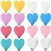 TYFGRT Confezione da 16 ganci a forma di cuore, ganci d'amore colorati, ganci in metallo, ganci autoadesivi, graziosi appendiabiti, ganci decorativi, accessori per la casa