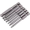Hilitand 7pcs Punte Cacciavite A Sfera Set 1/4 Inch S2 Lega Di Acciaio Con Gambo Esagonale Cacciavite Magnetico Bit 2/2.5/3/4/5/6/8mm 65mm For Screwdriver Bits Socket Wrench Tools