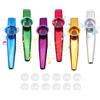 GDPLAN 6 Pezzi Kazoo in metallo con sei membrane flauto membrana bocca Kazoo Strumenti Musicali