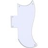 Musiclily Pro 5 Fori Small Half Face Battipenna Pickguard 3 strati Bianco | per Chitarra Elettrica USA LP American SG