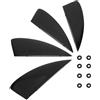 JECOMPRIS Pinna Centrale Staccabile in PVC per Kite Surfboard Nero | Regolazione Precisa della Direzione, Separazione Dell'acqua, Maggiore Stabilità, per Surfing Competitivo