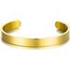 Philip Jones Bracciale rigido da uomo in acciaio placcato oro