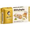 Generico Matilde Vicenzi Millefoglie Snack con Crema al Pistacchio, Cannoncini di Pasta Sfoglia Croccante, 5 Pezzi Incartati Singolarmente, Confezione da 125 g