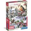 Clementoni - Puzzle 1000 Pezzi Classic Christmas Collection Pettirosso | Per Adulti e Ragazzi, Illustrazione Pettirosso e Agrifoglio Innevato, Idea Regalo, Made in Italy, 50x70 cm, 37129