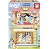 Educa - Puzzle Legno Bluey | 2x16 pezzi Puzzle Legno | Bluey, Puzzle Legno Bambini | dai 3 anni (20347)