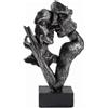 Statuetta astratta di coppia, vintage, in resina, compatta per comodino,