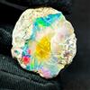 Gemma Opale Naturale Nera Grezza Etiopia Fire Opal 22 Ct 25x25 mm