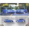 Hot Wheels Car Culture Confezione da 2: Volkswagen Golf R32 e Mk7 | 2 auto da collezione in scala 1:64 con pneumatici Real Riders, carrozzeria e telaio in metallo, JHW49