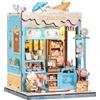 Cutefun Book Nook Kit - Mini Case delle bambole con Luci LED - Modellino Fai da Te per Decorare Librerie - Idea Regalo Unica per Appassionate di Puzzle(Bella's Ice Cream)