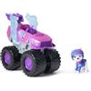 Paw Patrol, Rescue Wheels, Camion di Roxi, 3+ Anni | Pneumatici Giganti, Ariete a Molla, Attivazione Con Alettone, Uniforme Aggiornata, Casco e Zaino, Gioco Fuoristrada