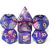 SmartDealsPro - Set di dadi poliedrici glitterati con tasche per DND RPG MTG Dungeon and Dragons Table Roll Games D4 D8 D10 D12 D20 (blu-rosso)